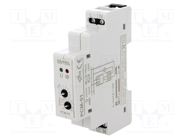 Timer; 0,1s÷10days; SPDT; 250VAC/16A; 230VAC; DIN; -20÷60°C; PIN: 5