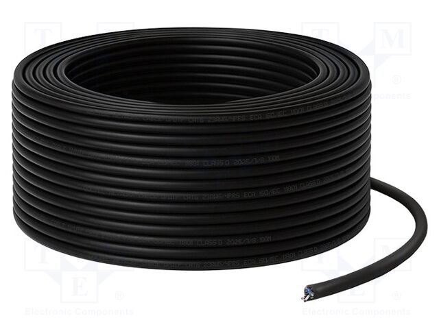 Wire; U/UTP; 4x2x23AWG; 6; wire; Cu; PVC; black; 100m