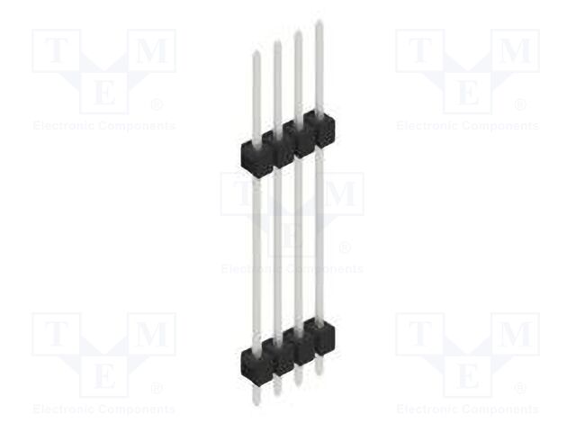 Connector: pin strips; pin header; male; PIN: 4; 2.54mm; THT; 1x4