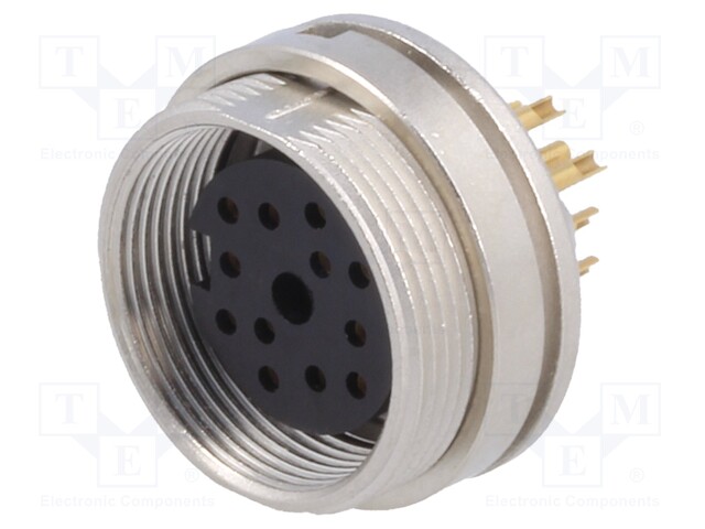 Connector: M16; female; IP40; socket; soldering; 60V; PIN: 12; 3A