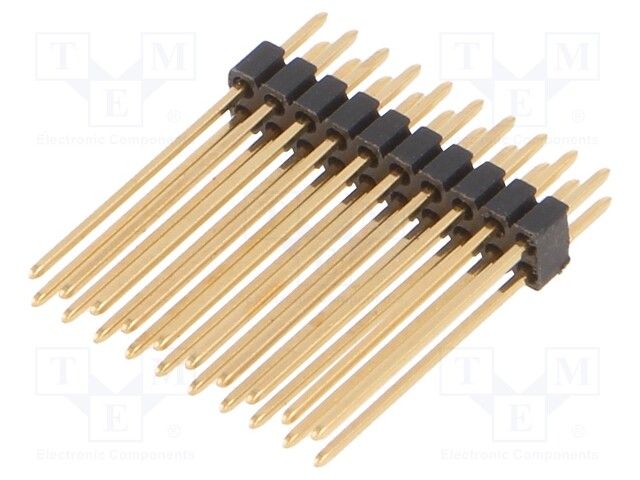 Pin header; pin strips; male; PIN: 20; straight; 1.27mm; THT; 2x20