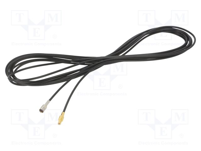 Cable; SMB socket,SMB plug; black; straight; 5m