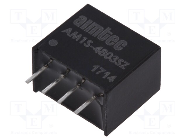 Converter: DC/DC; 1W; Uin: 43.2÷52.8V; 3.3VDC; Iout: 303mA; SIP4