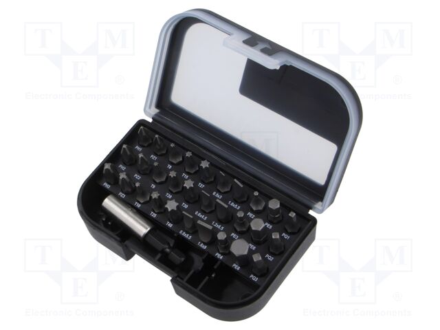 Kit: screwdriver bits; Kit: 1/4" adapter,screwdriver bits; bag