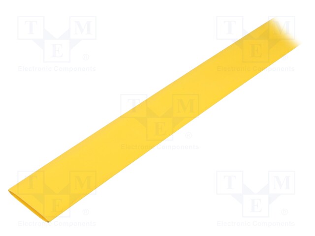 Heat shrink sleeve; glueless; 2: 1; 32mm; L: 1m; yellow; polyolefine
