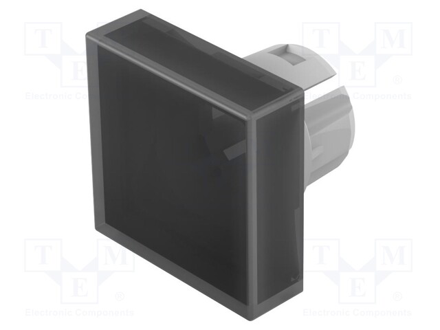 Actuator lens; 16mm; 51; black,smoky; plastic; 15.3x15.3mm