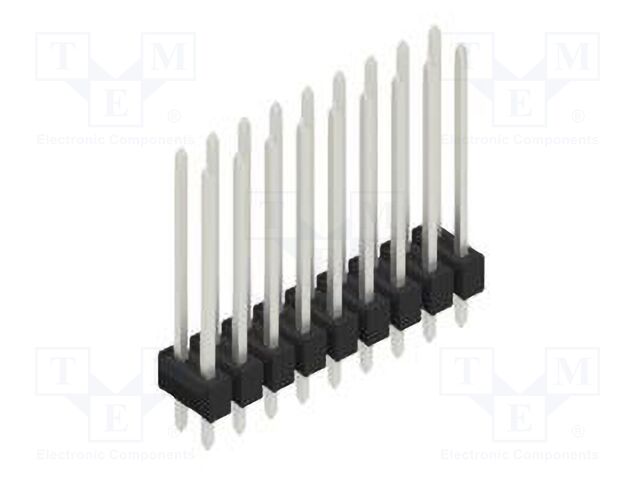 Connector: pin strips; pin header; male; PIN: 18; 2.54mm; THT; 2x9