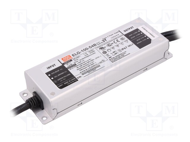 Power supply: switched-mode; LED; 96.12W; 54VDC; 1.78A; 100÷305VAC