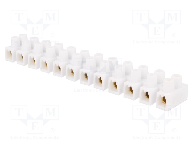 Terminal block; screw terminal; ways: 12; 16mm2; terminals: 24
