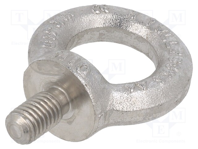 Lifting eye bolt; M10x17; DIN: 580; Head: eye; none; Ø: 25mm