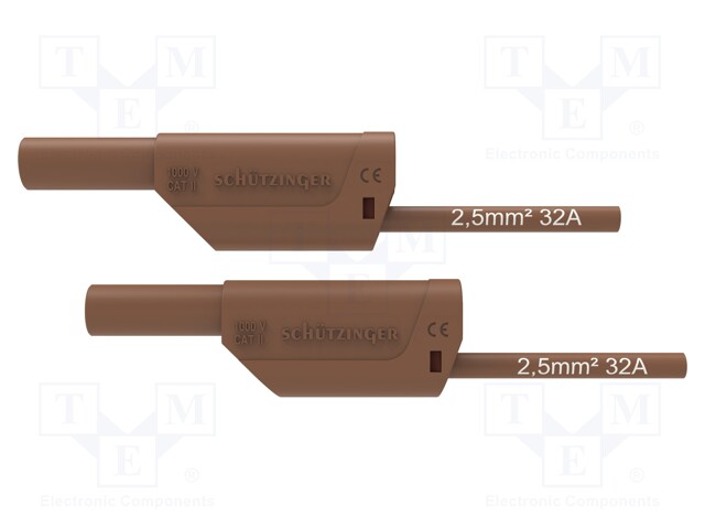 Test lead; 32A; 4mm banana plug-4mm banana plug; Urated: 1kV