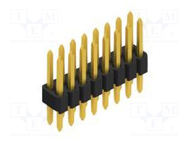 Connector: pin strips; pin header; male; PIN: 16; 1.27mm; THT; 2x8