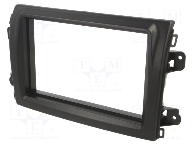 Radio frame; Fiat; 2 DIN; black