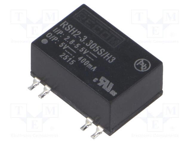 Converter: DC/DC; 2W; Uin: 2.8÷5.5V; SMD; 18.9x17.2x8.7mm; 2.5g