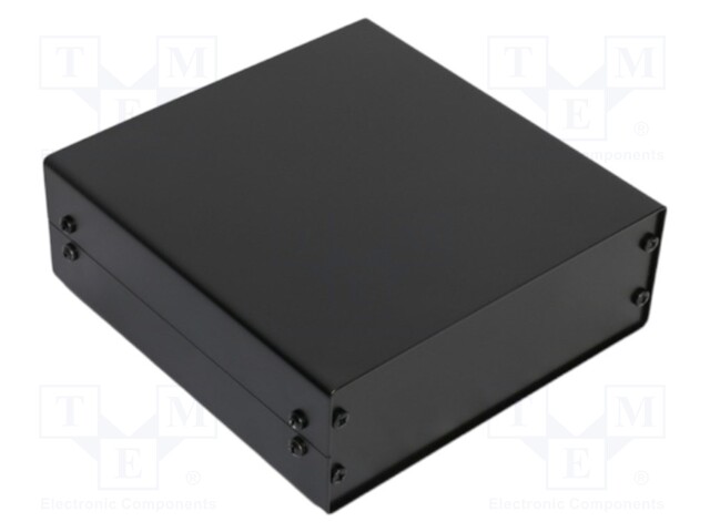 Enclosure: with panel; X: 180mm; Y: 185mm; Z: 65mm; aluminium; black