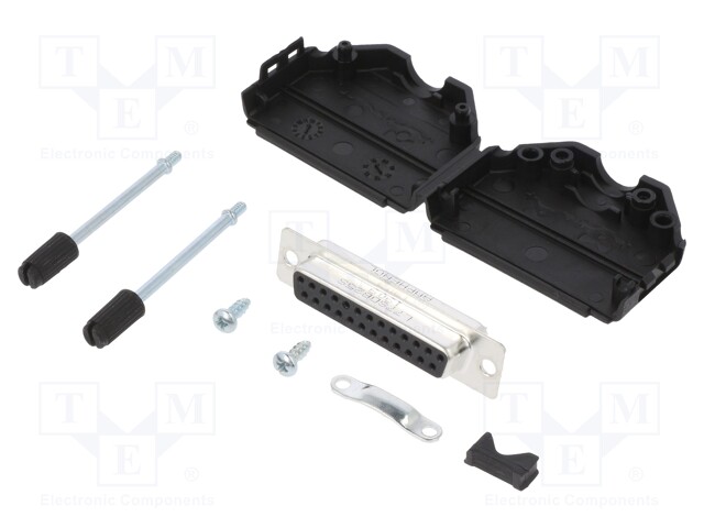 D-Sub; PIN: 25; female; unshielded; straight; soldering; for cable