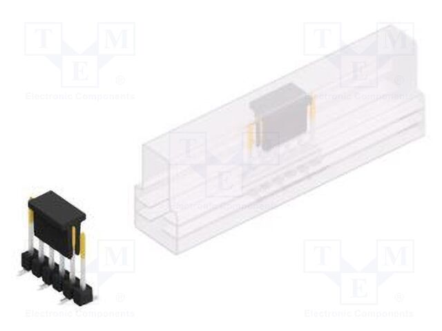 Connector: pin strips; pin header; male; PIN: 6; 2.54mm; SMT; 1x6