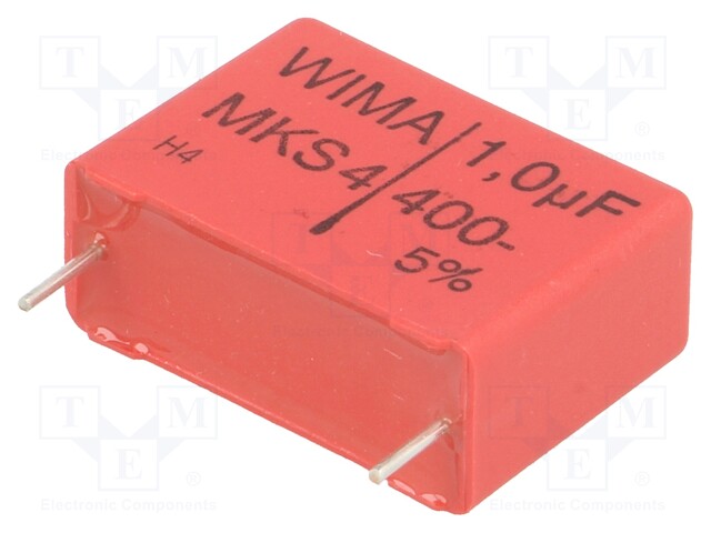 Capacitor: polyester; 1uF; 200VAC; 400VDC; Pitch: 22.5mm; ±5%