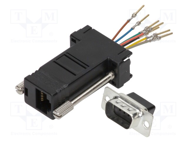Transition: adapter; RJ45 socket,D-Sub 9pin male