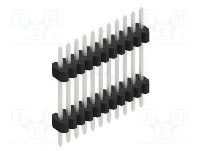 Connector: pin strips; pin header; male; PIN: 11; 1.27mm; THT; 1x11