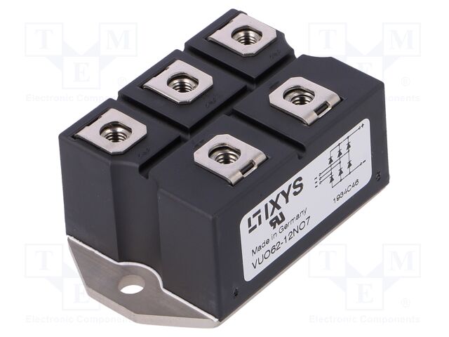 Three-phase bridge rectifier; Urmax: 1.2kV; If: 60A; Ifsm: 550A