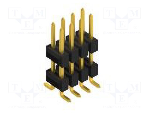Connector: pin strips; pin header; male; PIN: 8; 2.54mm; SMT; 2x4