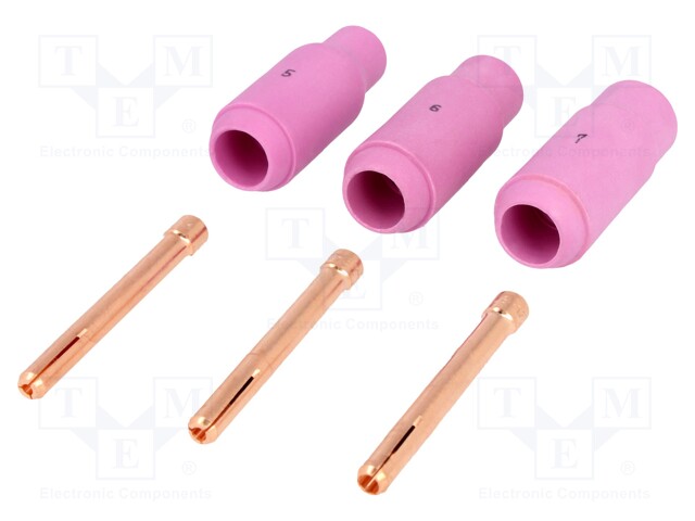 Spare part: TIG nozzles and sleeves set