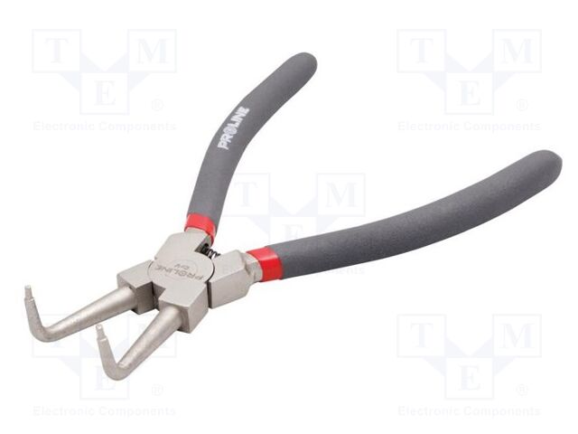 Pliers; for circlip; internal; Pliers len: 150mm; angular