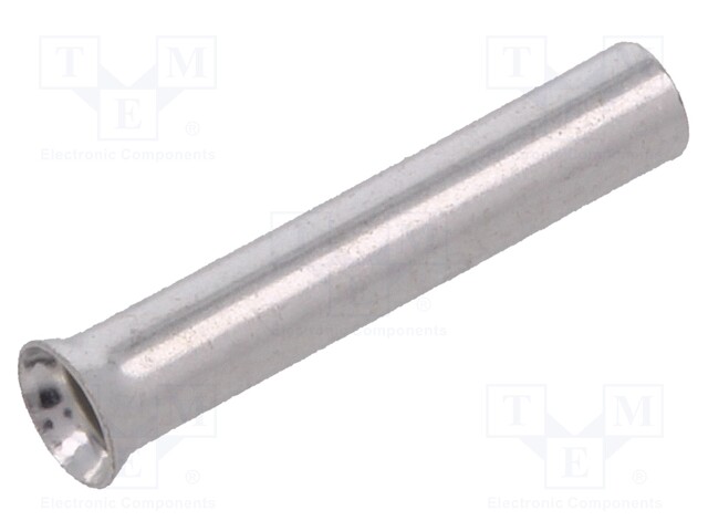 Bootlace ferrule; non-insulated; copper; 1.5mm2; 12mm; tinned