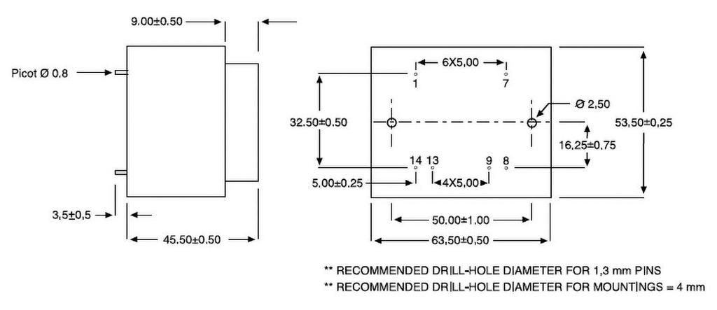 Transformer: encapsulated; 22VA; 117VAC; 6V; 3667mA; Mounting: PCB