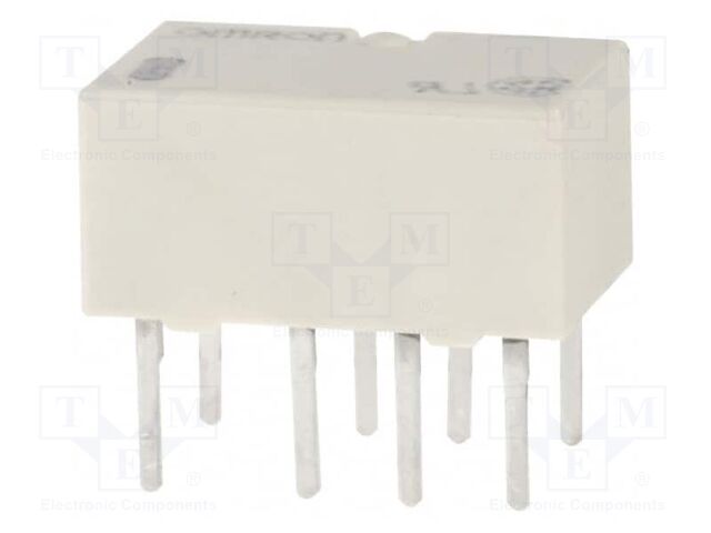 Relay: electromagnetic; DPDT; Ucoil: 12VDC; Icontacts max: 1A; PCB
