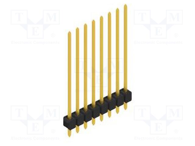 Connector: pin strips; pin header; male; PIN: 8; 2.54mm; THT; 1x8