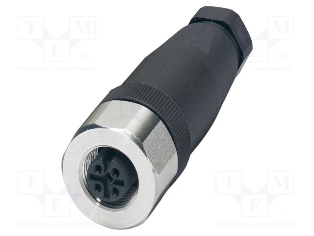 Connector: M12; plug; PIN: 4; 250V; straight; IP65; screw terminal
