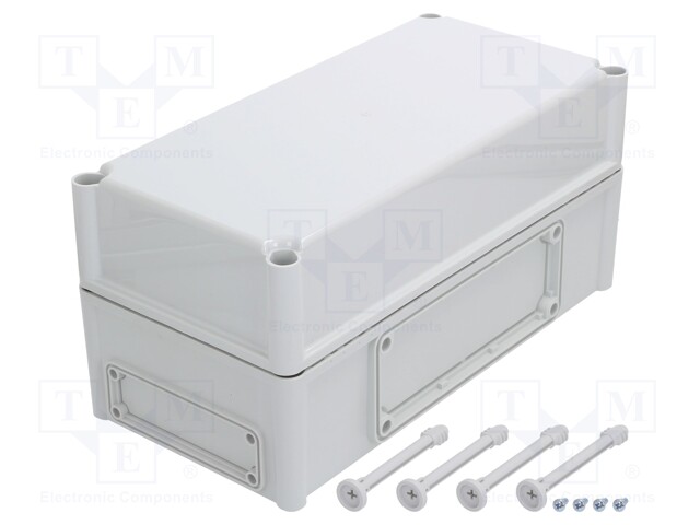 Enclosure: wall mounting; X: 190mm; Y: 380mm; Z: 180mm; EK; grey; IK08