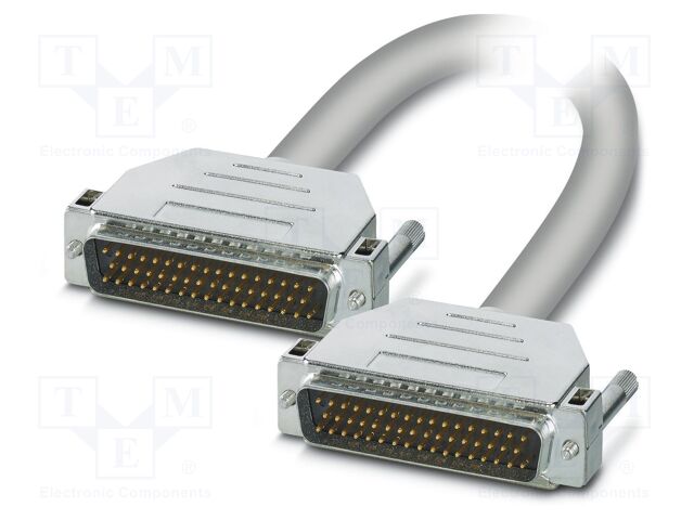 Cable; D-Sub 50pin plug,both sides; PVC; Len: 1m; grey; Core: Cu