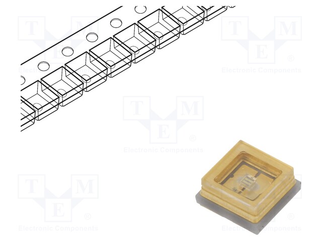 LED; UV-C; 3535; 120°; 100mA; λd: 270-285nm; 3.45x3.45x1.78mm; 6÷8V