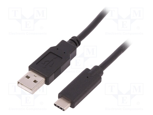 Cable; USB 2.0,USB 3.1; USB A plug,USB C plug; 1m