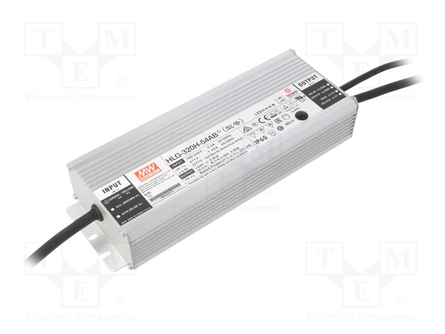 Power supply: switched-mode; LED; 321.3W; 54VDC; 49÷58VDC; IP65