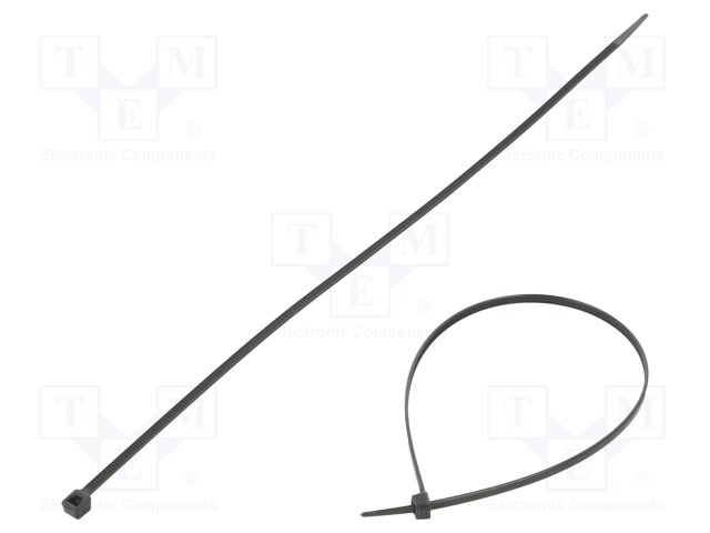 Cable tie; L: 290mm; W: 3.6mm; polyamide; 80N; black; Ømax: 106mm