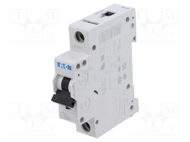 Circuit breaker; 230/400VAC; Inom: 20A; Poles: 1; DIN; Charact: K