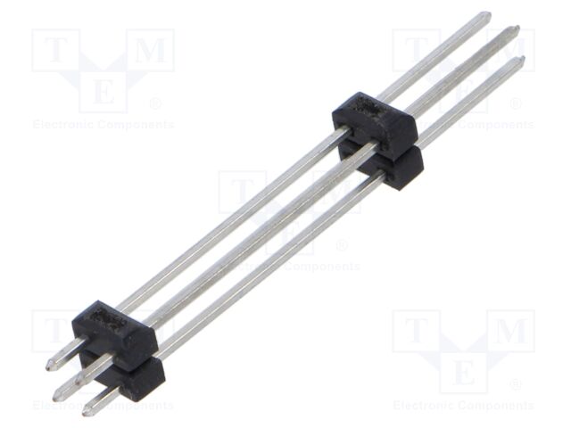 Connector: pin strips; pin header; male; PIN: 4; 2.54mm; THT; 2x2