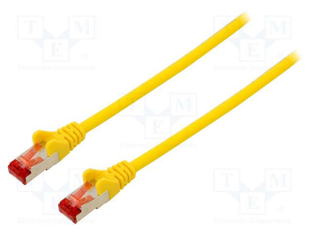 Patch cord; S/FTP; 6; stranded; Cu; LSZH; yellow; 5m; halogen free