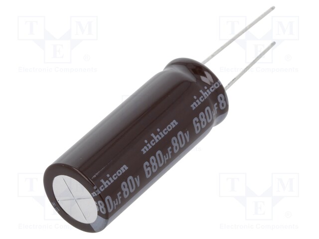 Capacitor: electrolytic; low impedance; THT; 680uF; 80VDC; ±20%