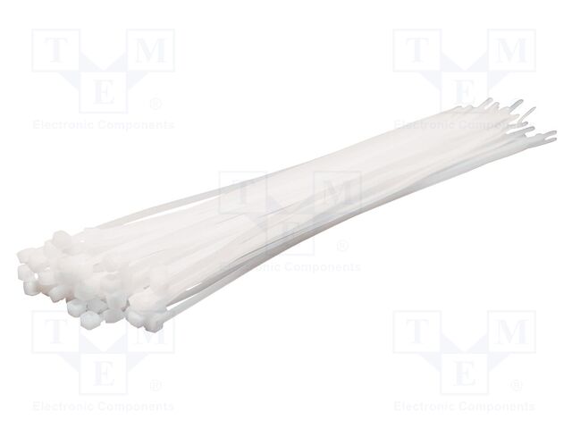 Cable tie; L: 300mm; W: 3.4mm; natural; polyamide; 100pcs; UL94V-2