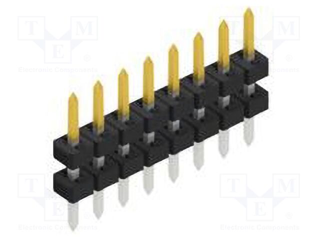 Connector: pin strips; pin header; male; PIN: 8; 2mm; THT; 1x8; 100V