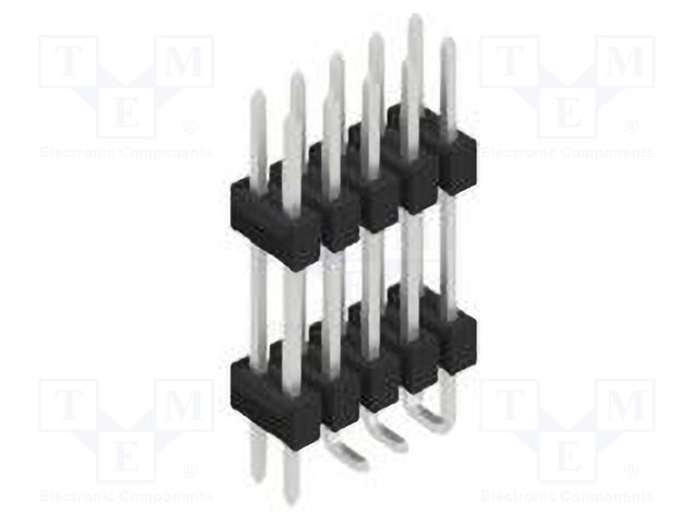 Connector: pin strips; pin header; male; PIN: 10; 2.54mm; SMT; 2x5