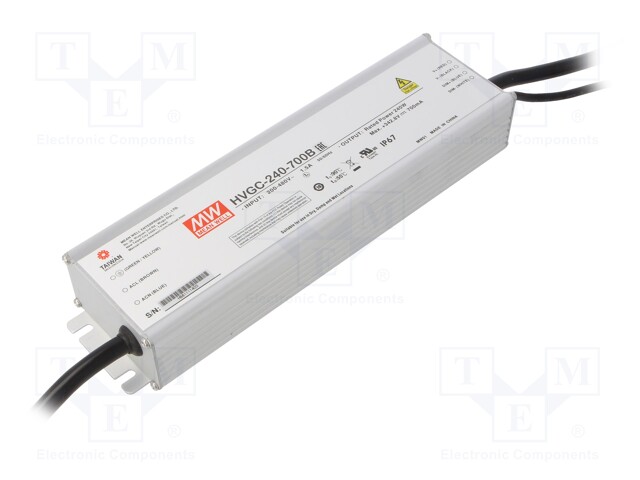 Power supply: switched-mode; LED; 240W; 171.4÷342.8VDC; 700mA