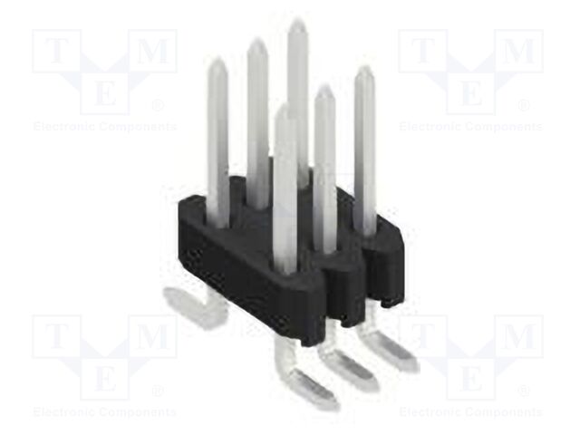 Connector: pin strips; pin header; male; PIN: 6; 1.27mm; SMT; 2x3