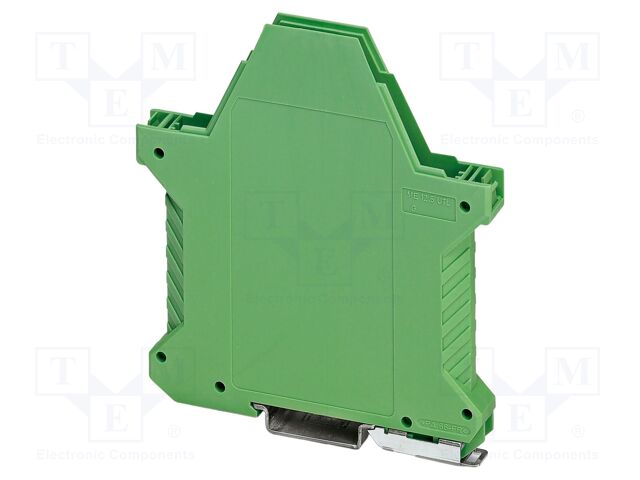 Enclosure base; green; UL94V-0; ME 12,5; for DIN rail mounting