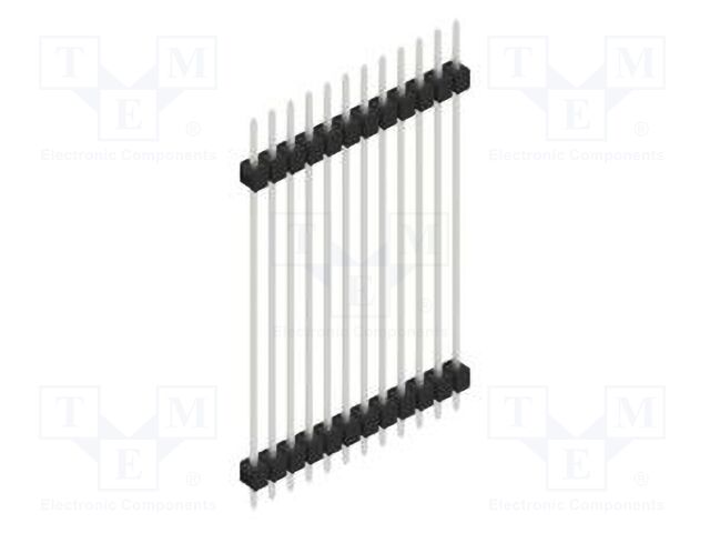 Connector: pin strips; pin header; male; PIN: 12; 2.54mm; THT; 1x12